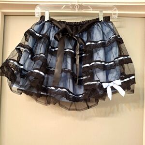 Dolls Kill Widow Blue Petticoat Skirt